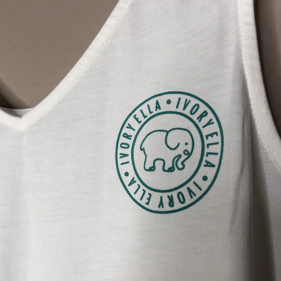 Ivory Ella Sleeveless Romper White Green Elephant - Picture 3 of 7